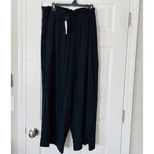 NWT J. Crew x Point Sur High Rise Black Pants size 16T. Gauzey, Lightweight,